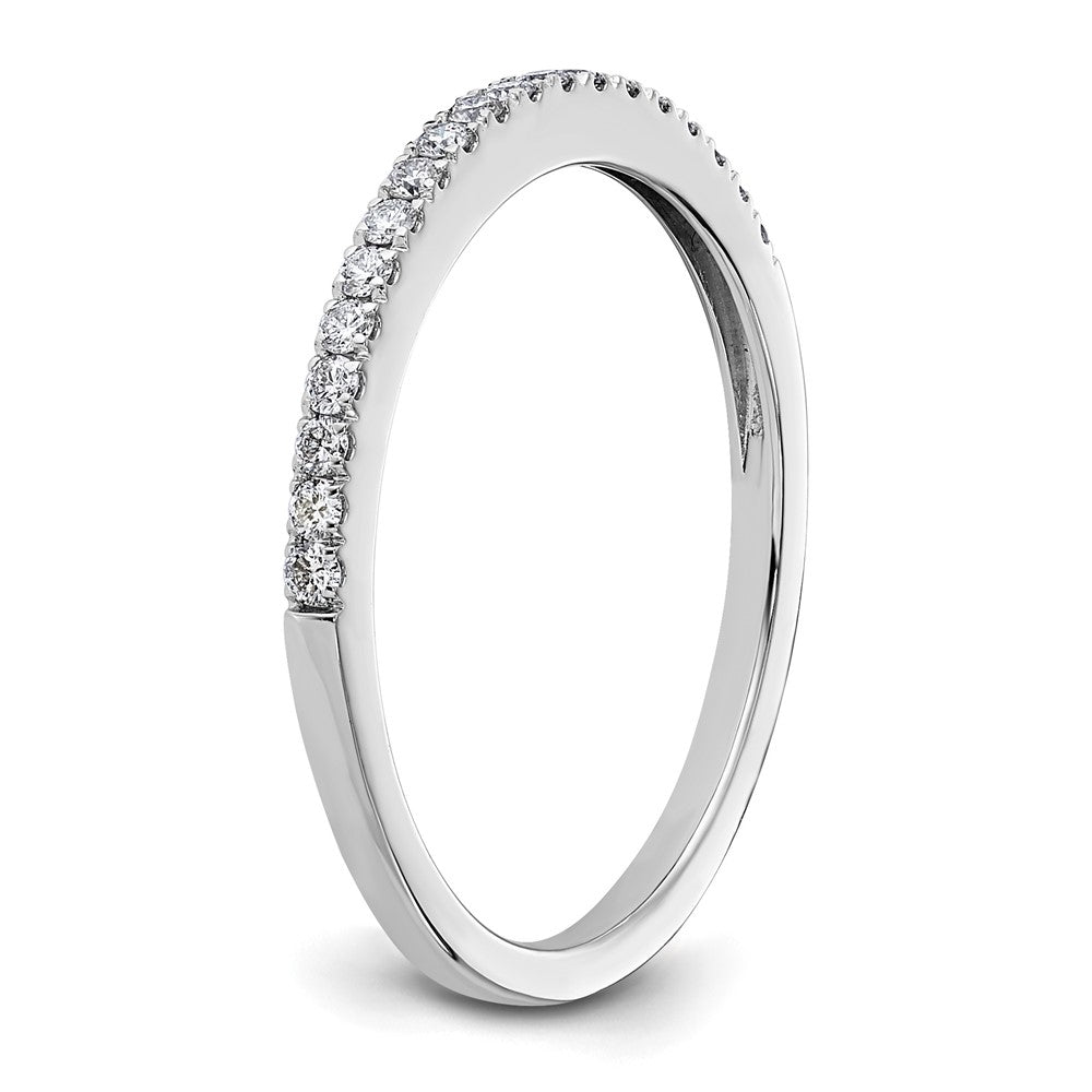 14k White Gold 1/5ct Lab Grown Diamond VS/SI+ G+ Comp Wedding Band