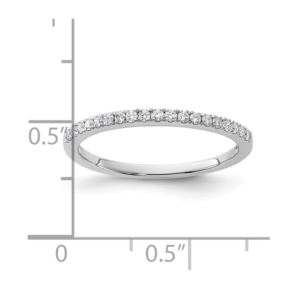 14k White Gold 1/5ct Lab Grown Diamond VS/SI+ G+ Comp Wedding Band