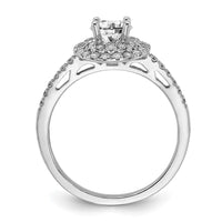 14kw 7/8ct Lab Grown Diamond VS/SI+ G+ Comp Double Halo Eng Ring