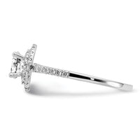 14kw 7/8ct Lab Grown Diamond VS/SI+ G+ Comp Double Halo Eng Ring