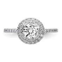 14kw 7/8ct Lab Grown Diamond VS/SI+ G+ Comp Double Halo Eng Ring