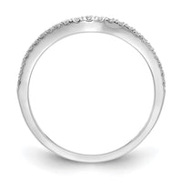 14k White Gold 1/8ct Lab Grown Diamond VS/SI+ G+ Comp Wedding Band