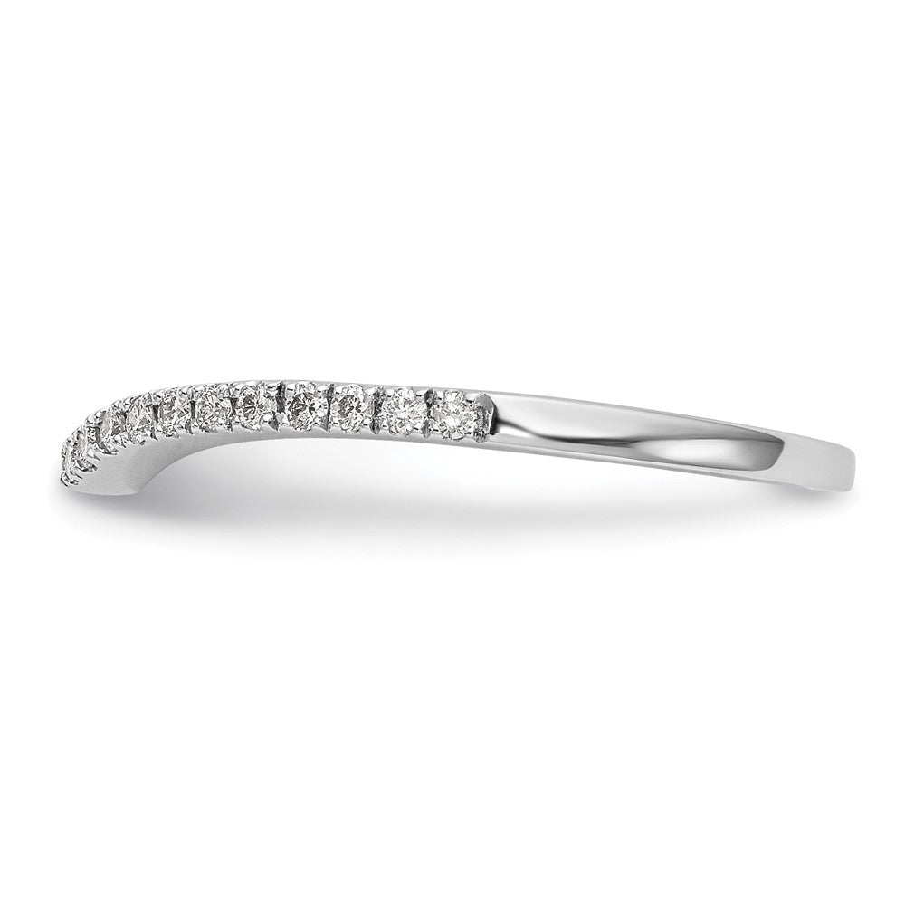 14k White Gold 1/8ct Lab Grown Diamond VS/SI+ G+ Comp Wedding Band