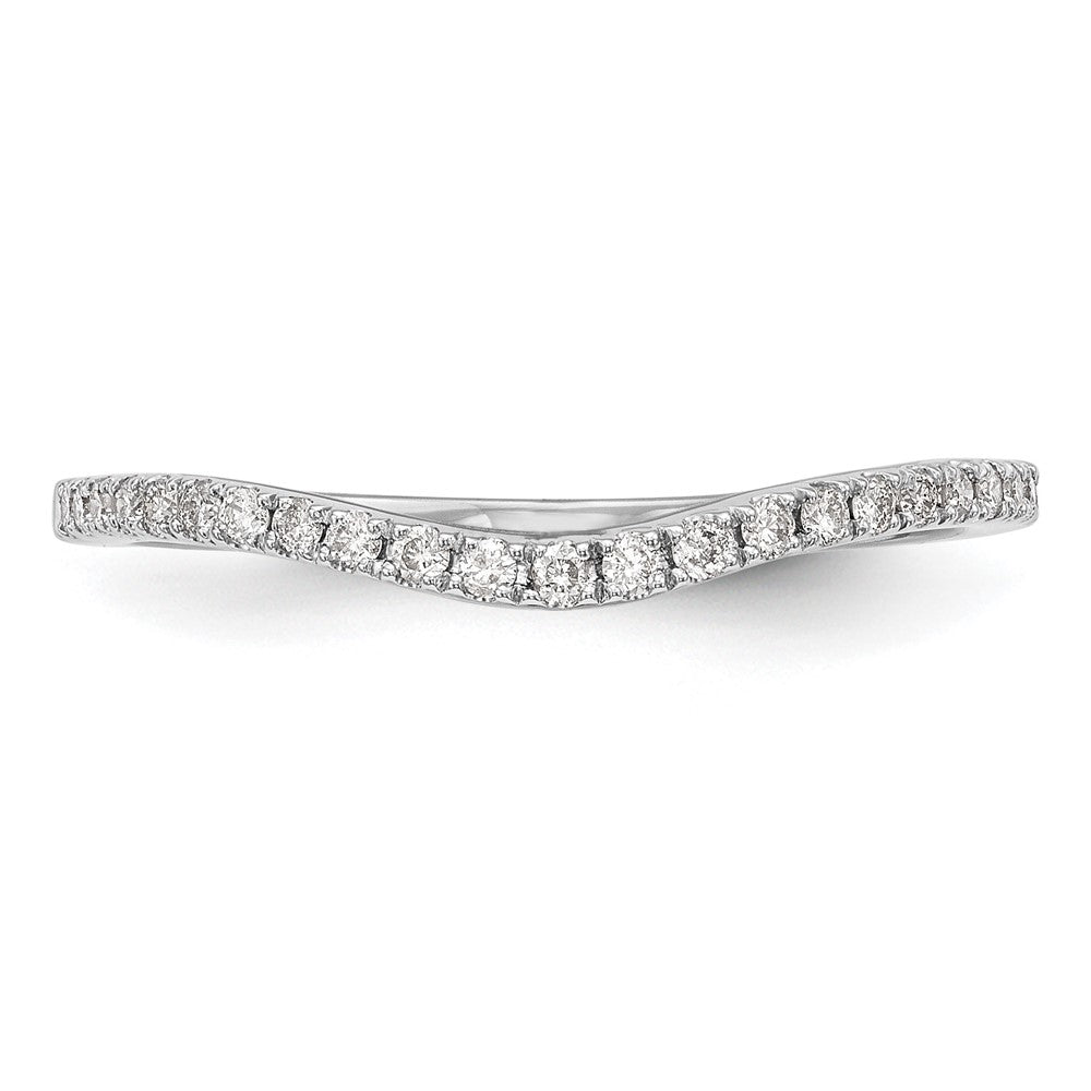 14k White Gold 1/8ct Lab Grown Diamond VS/SI+ G+ Comp Wedding Band