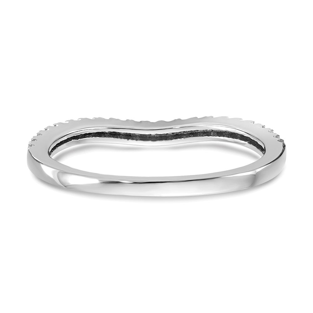 14k White Gold 1/8ct Lab Grown Diamond VS/SI+ G+ Comp Wedding Band