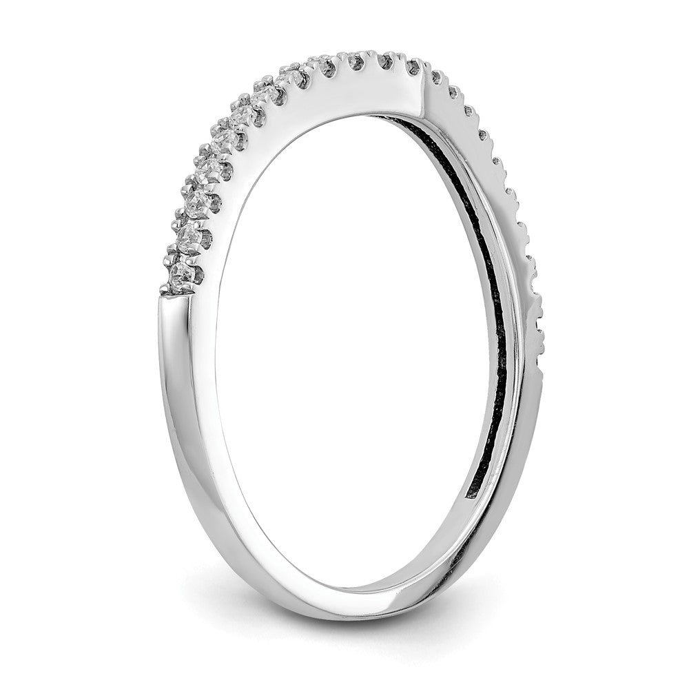 14k White Gold 1/8ct Lab Grown Diamond VS/SI+ G+ Comp Wedding Band