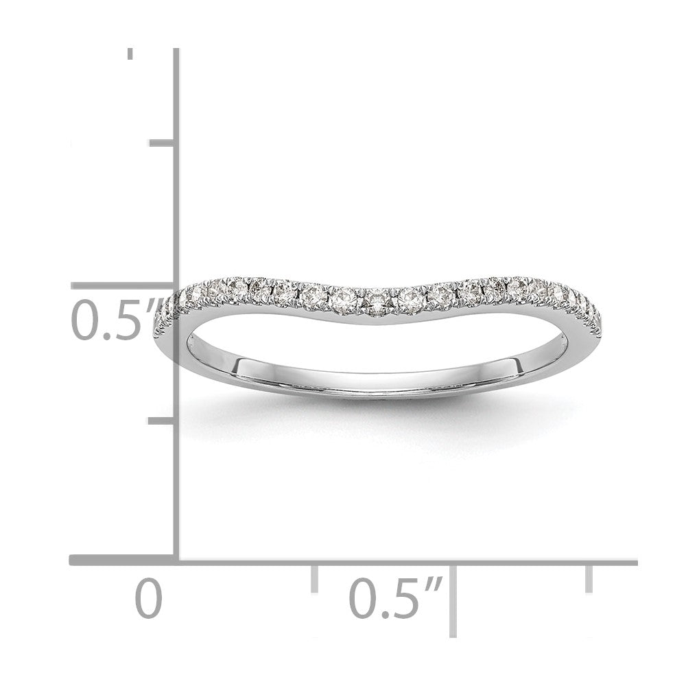14k White Gold 1/8ct Lab Grown Diamond VS/SI+ G+ Comp Wedding Band