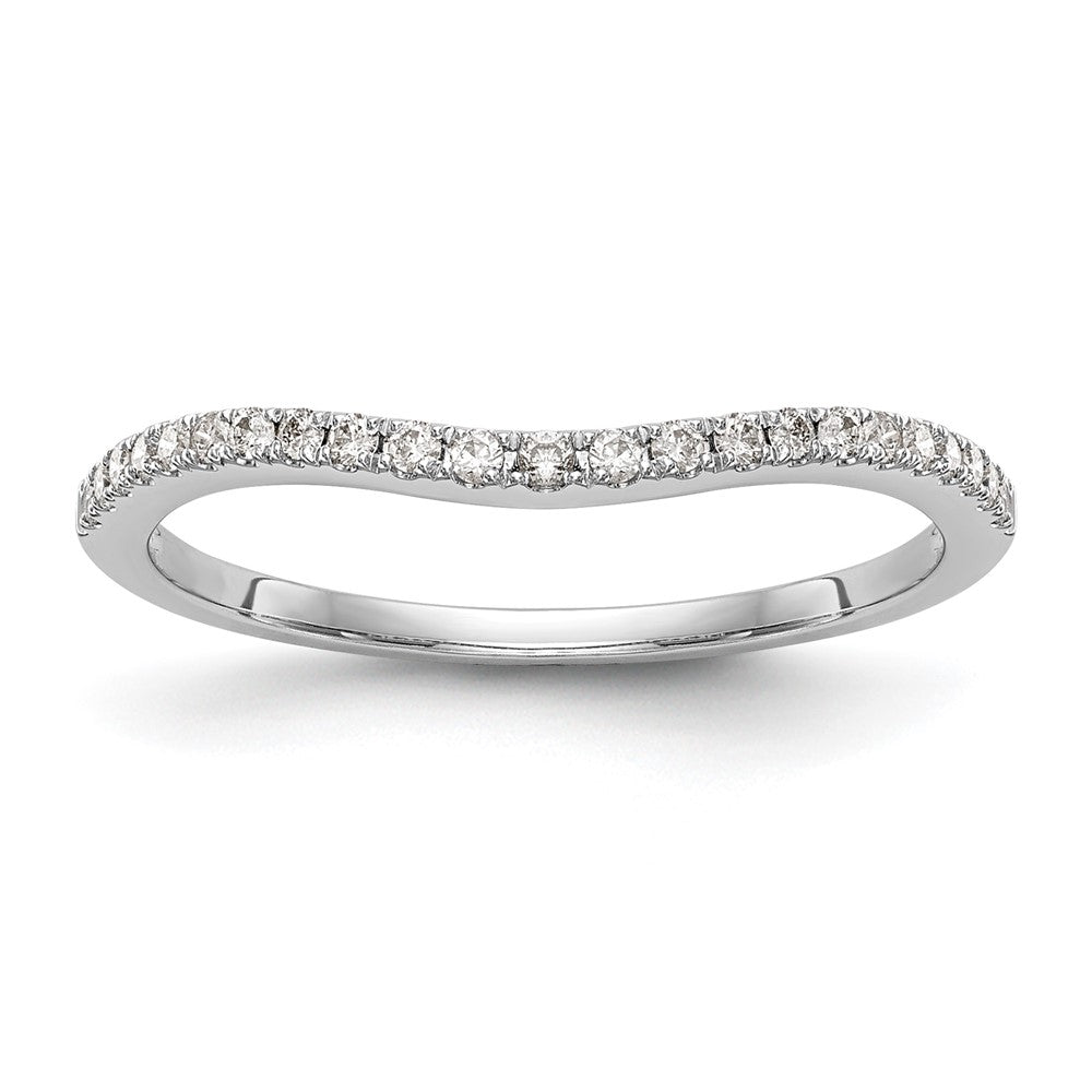 14k White Gold 1/8ct Lab Grown Diamond VS/SI+ G+ Comp Wedding Band
