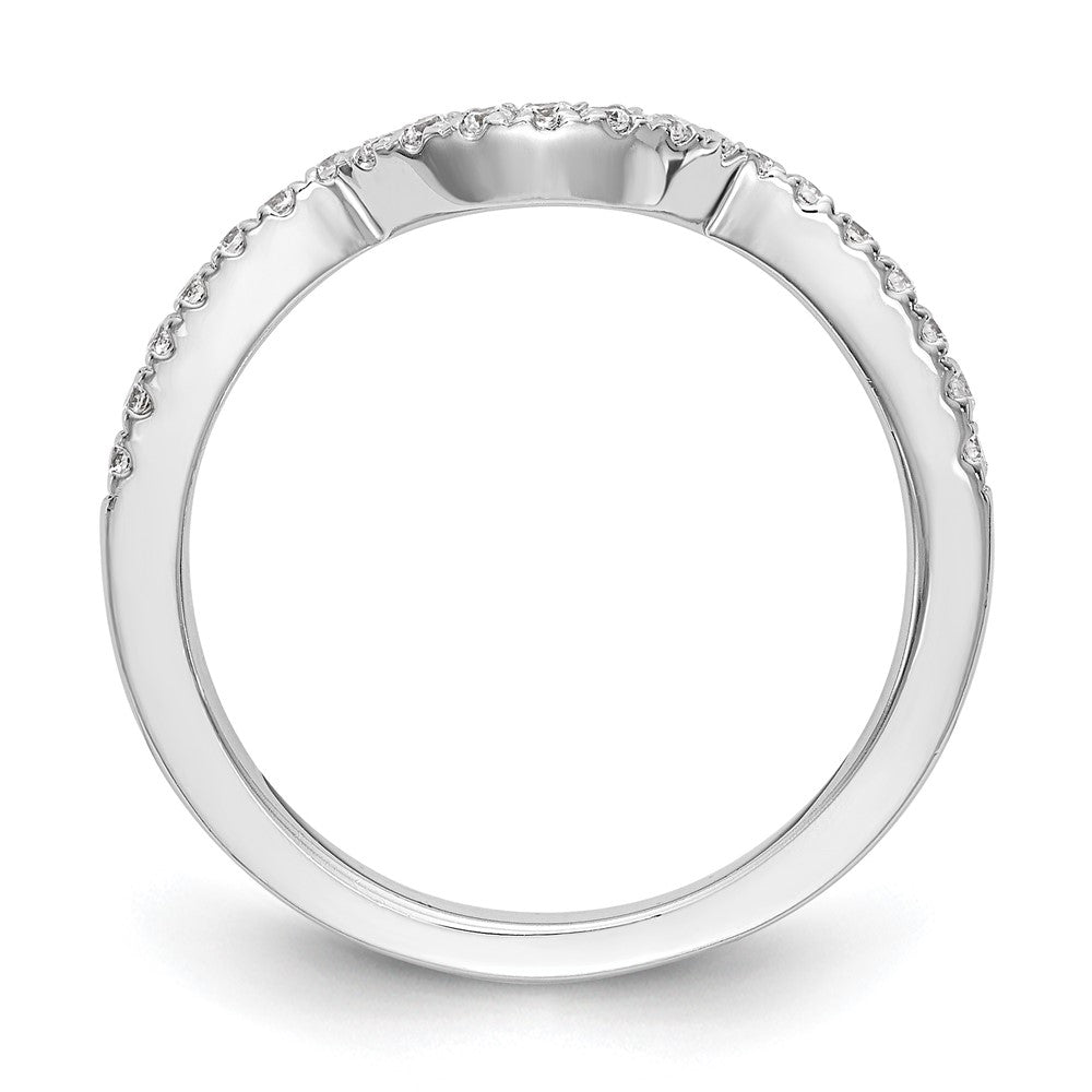14k White Gold 1/4ct Lab Grown Diamond VS/SI+ G+ Comp Wedding Band