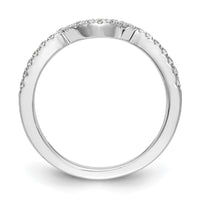 14k White Gold 1/4ct Lab Grown Diamond VS/SI+ G+ Comp Wedding Band