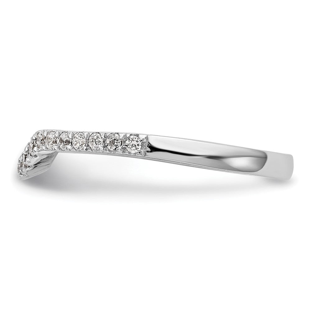 14k White Gold 1/4ct Lab Grown Diamond VS/SI+ G+ Comp Wedding Band