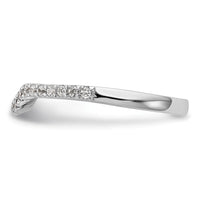 14k White Gold 1/4ct Lab Grown Diamond VS/SI+ G+ Comp Wedding Band