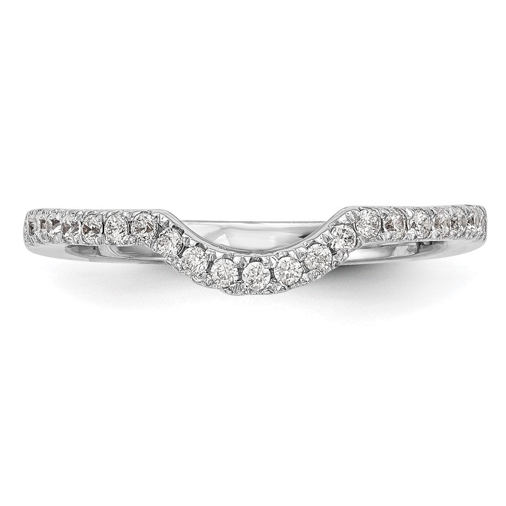 14k White Gold 1/4ct Lab Grown Diamond VS/SI+ G+ Comp Wedding Band