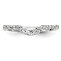 14k White Gold 1/4ct Lab Grown Diamond VS/SI+ G+ Comp Wedding Band