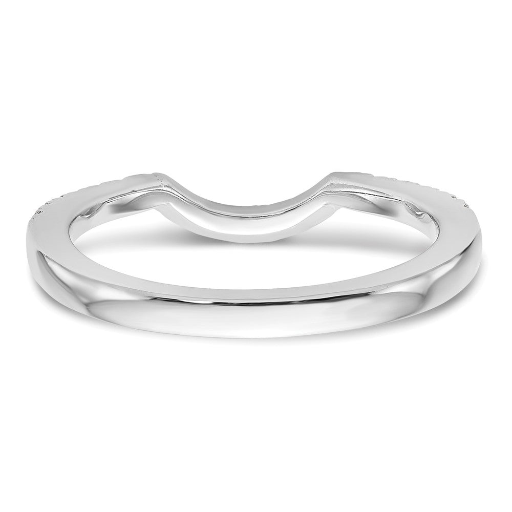 14k White Gold 1/4ct Lab Grown Diamond VS/SI+ G+ Comp Wedding Band