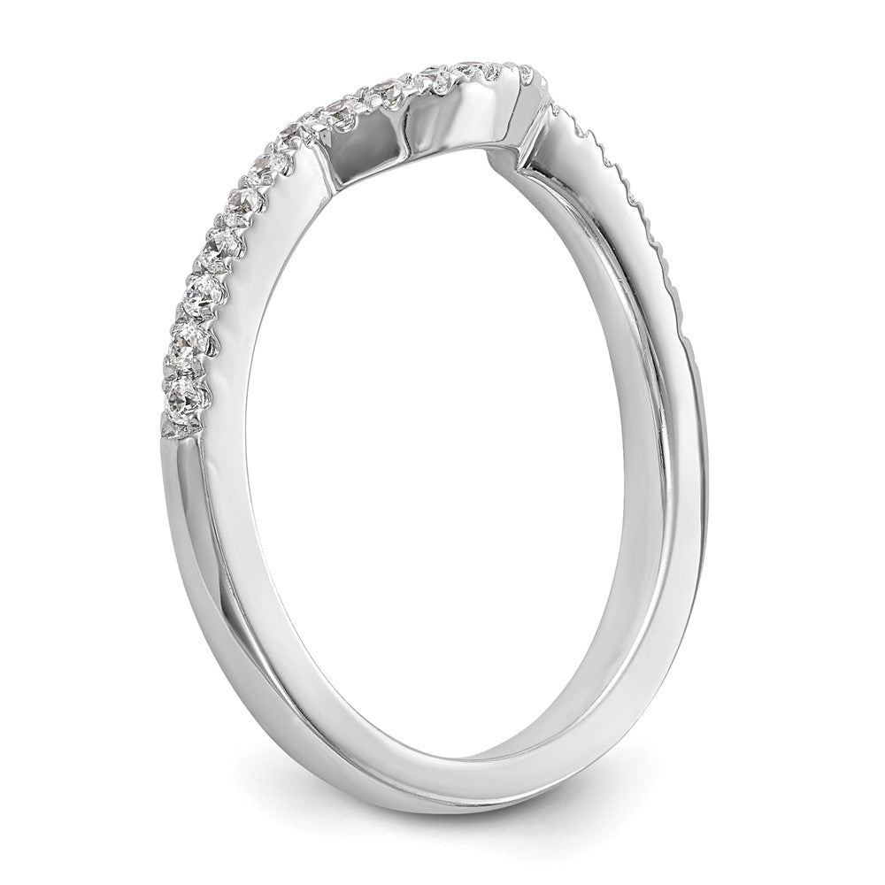 14k White Gold 1/4ct Lab Grown Diamond VS/SI+ G+ Comp Wedding Band