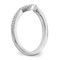 14k White Gold 1/4ct Lab Grown Diamond VS/SI+ G+ Comp Wedding Band