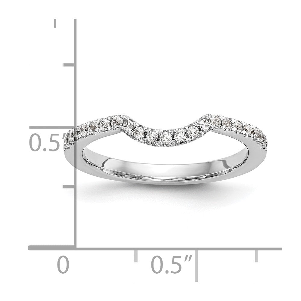 14k White Gold 1/4ct Lab Grown Diamond VS/SI+ G+ Comp Wedding Band