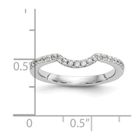 14k White Gold 1/4ct Lab Grown Diamond VS/SI+ G+ Comp Wedding Band