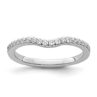 14k White Gold 1/4ct Lab Grown Diamond VS/SI+ G+ Comp Wedding Band