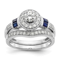 14kw 1/2ct Lab Grown Diamond VS/SI+ G+ &Cr Sapp Comp Halo Eng Ring