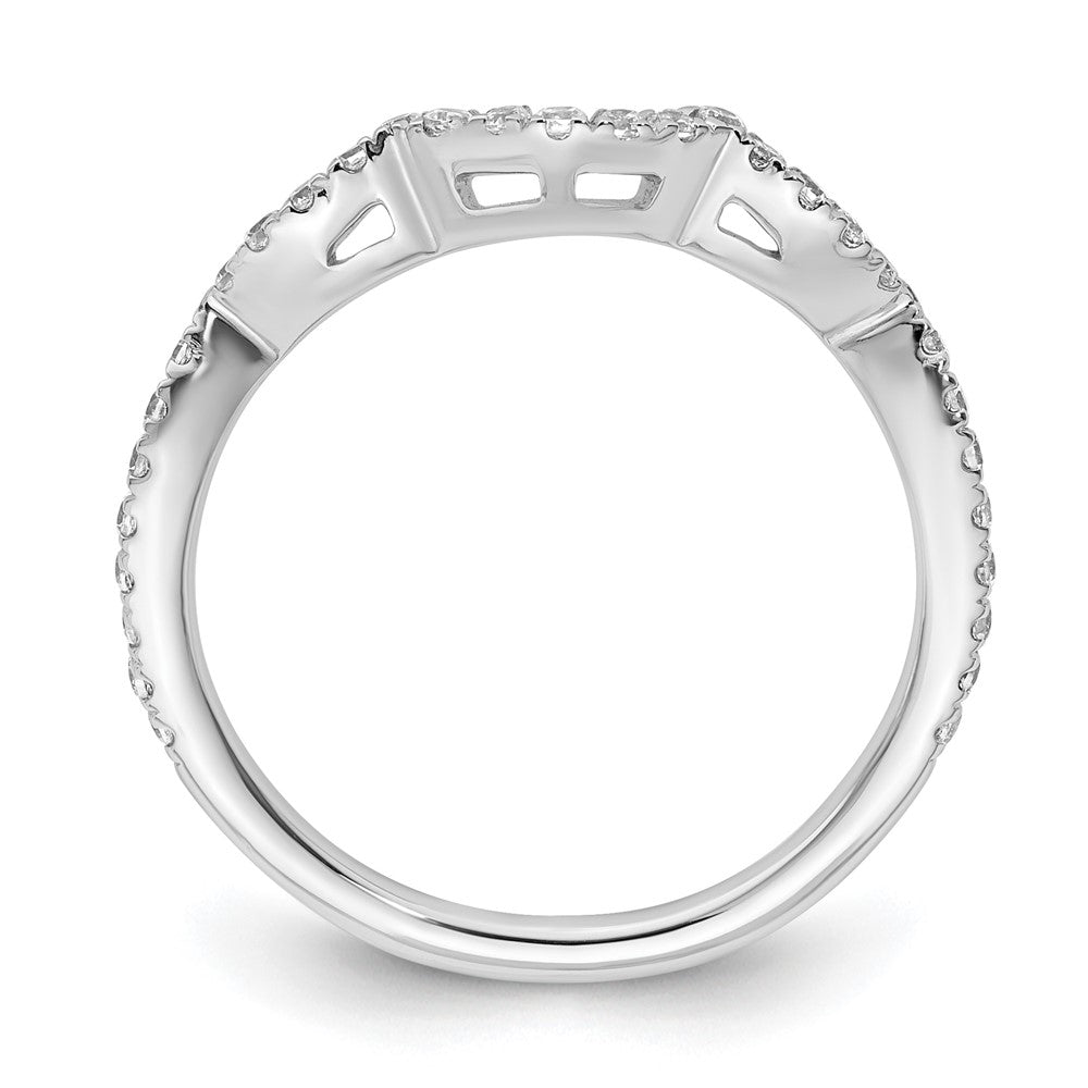 14k White Gold 1/3ct Lab Grown Diamond VS/SI+ G+ Comp Wedding Band