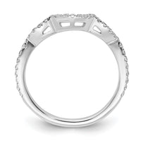 14k White Gold 1/3ct Lab Grown Diamond VS/SI+ G+ Comp Wedding Band