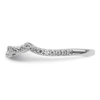14k White Gold 1/3ct Lab Grown Diamond VS/SI+ G+ Comp Wedding Band