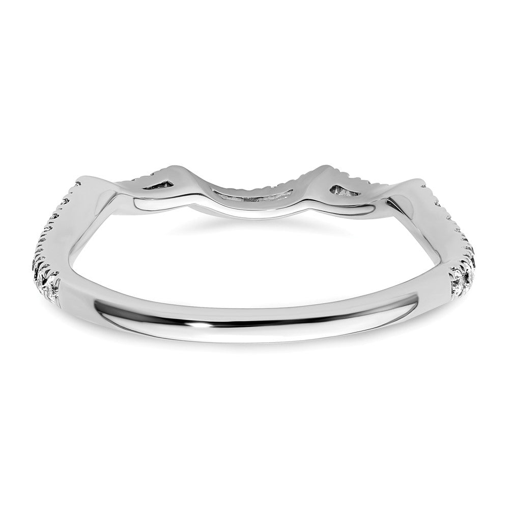 14k White Gold 1/3ct Lab Grown Diamond VS/SI+ G+ Comp Wedding Band