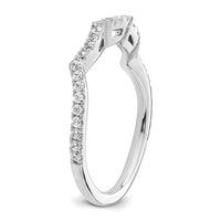 14k White Gold 1/3ct Lab Grown Diamond VS/SI+ G+ Comp Wedding Band