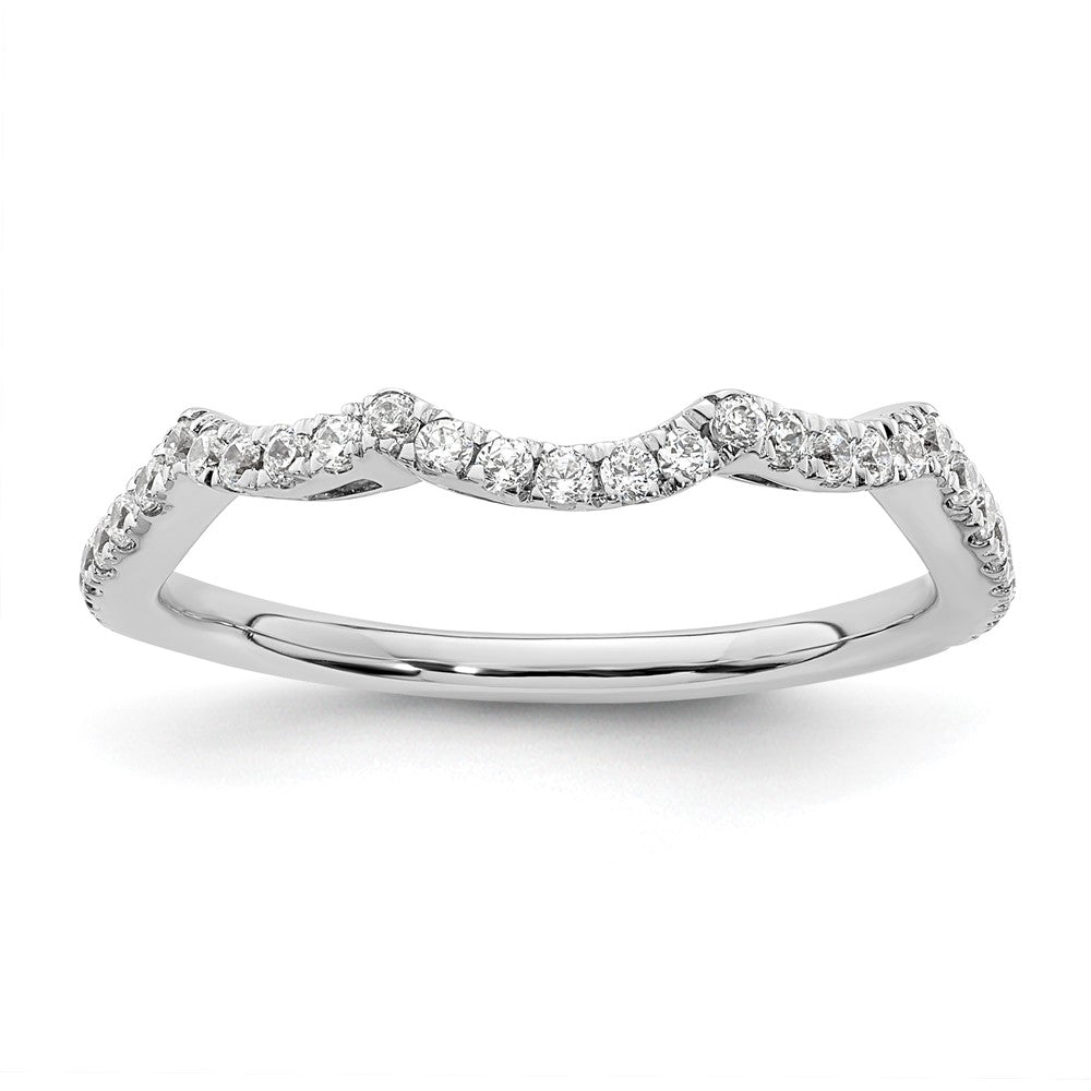 14k White Gold 1/3ct Lab Grown Diamond VS/SI+ G+ Comp Wedding Band