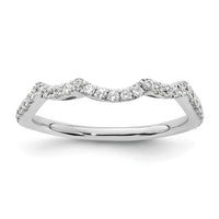 14k White Gold 1/3ct Lab Grown Diamond VS/SI+ G+ Comp Wedding Band