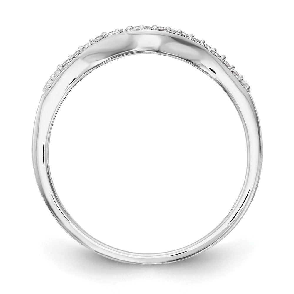 14k White Gold 1/10ct Lab Grown Diamond VS/SI+ G+ Complete Wedding Band
