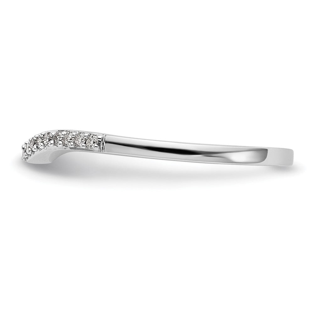 14k White Gold 1/10ct Lab Grown Diamond VS/SI+ G+ Complete Wedding Band