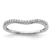 14k White Gold 1/10ct Lab Grown Diamond VS/SI+ G+ Complete Wedding Band