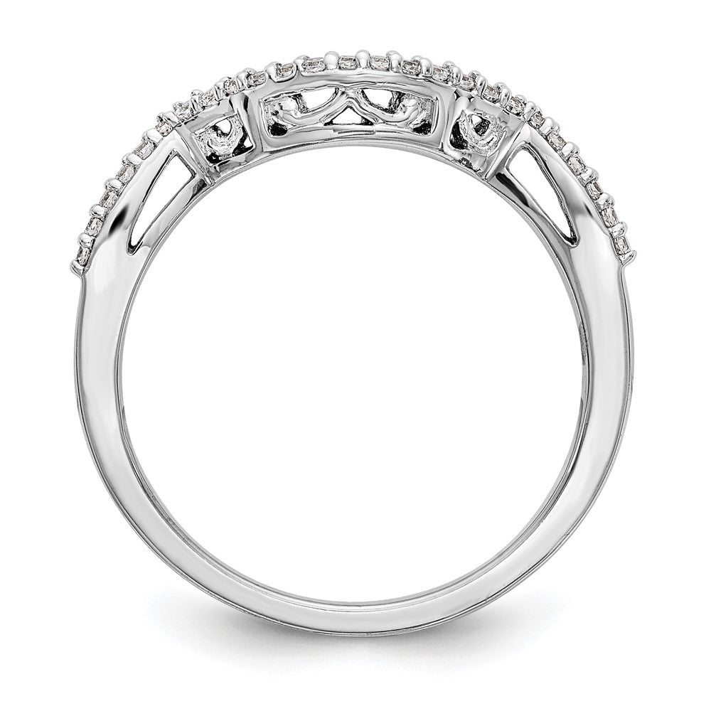 14kw 1/8ct Lab Grown Diamond VS/SI+ G+ Comp Contoured Wedding Band