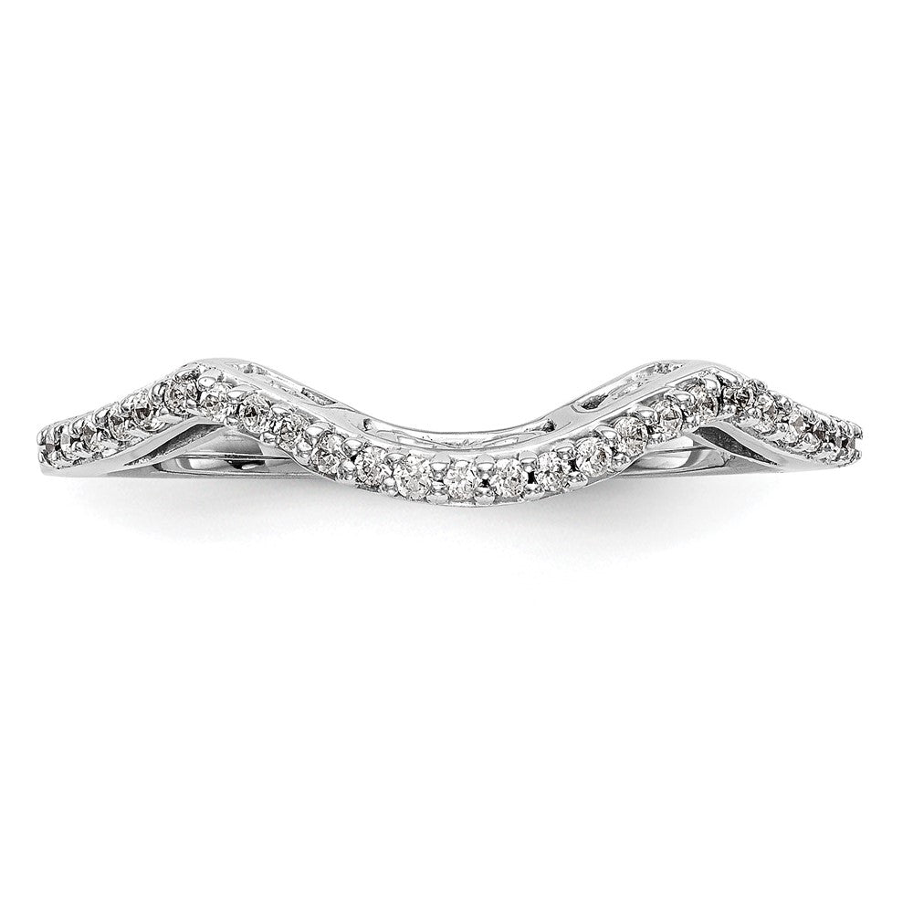 14kw 1/8ct Lab Grown Diamond VS/SI+ G+ Comp Contoured Wedding Band