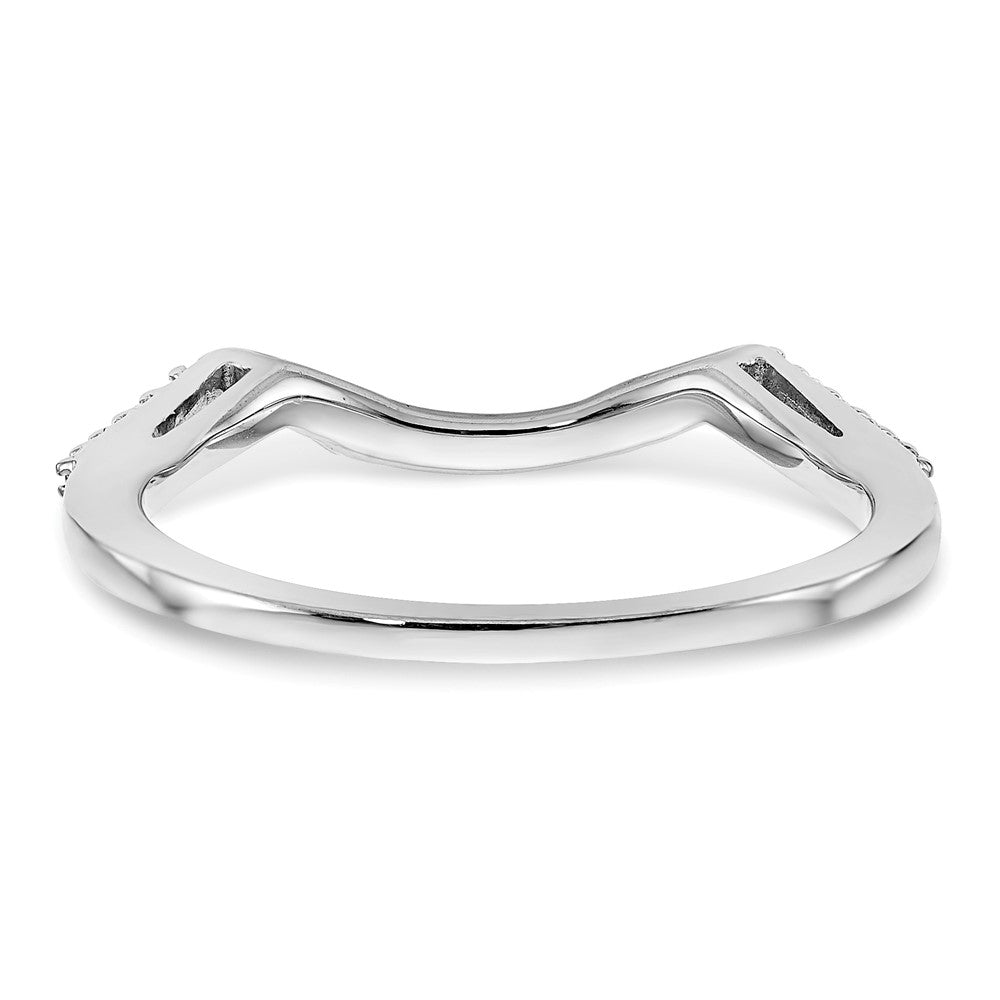 14kw 1/8ct Lab Grown Diamond VS/SI+ G+ Comp Contoured Wedding Band