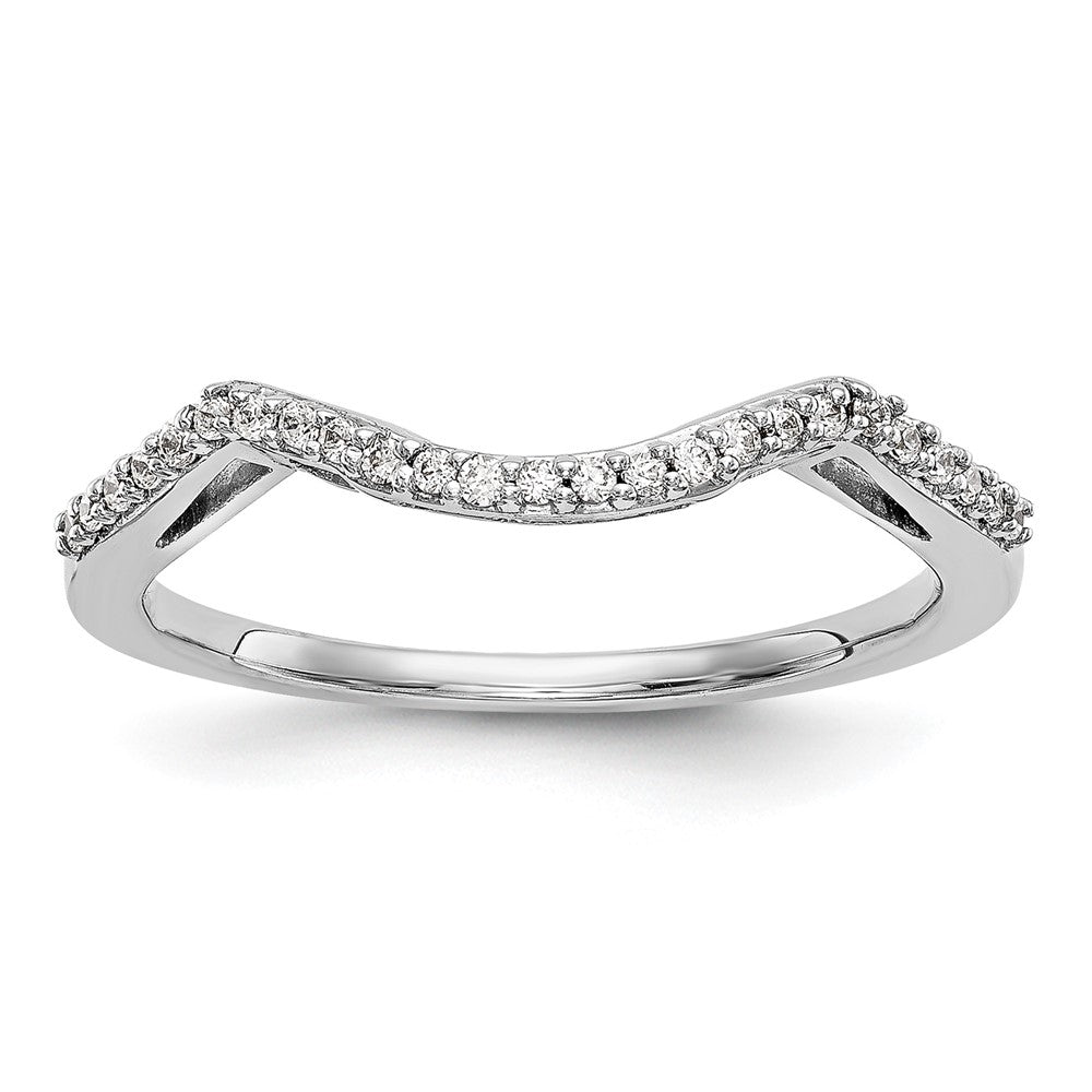 14kw 1/8ct Lab Grown Diamond VS/SI+ G+ Comp Contoured Wedding Band