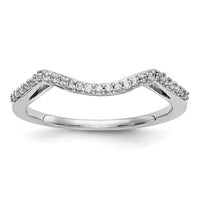 14kw 1/8ct Lab Grown Diamond VS/SI+ G+ Comp Contoured Wedding Band