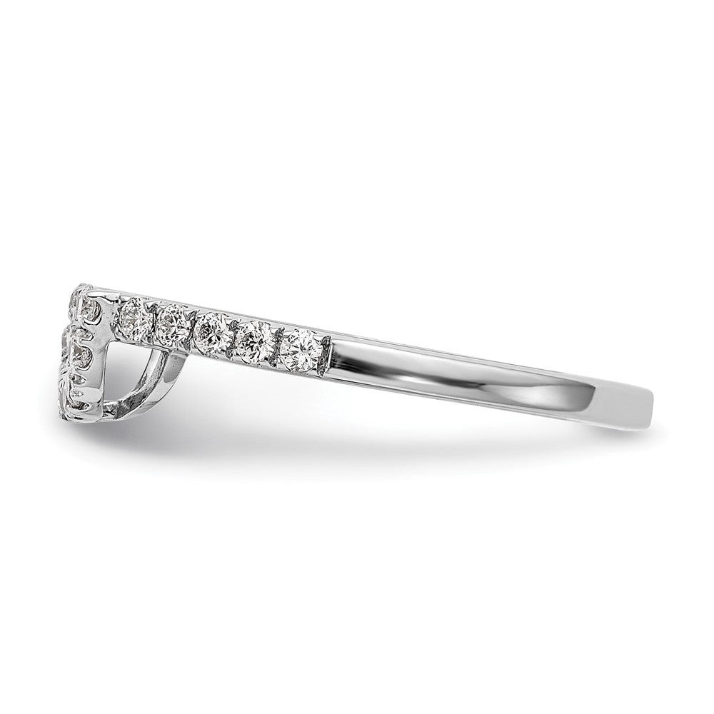 14k White Gold 1/5ct Lab Grown Diamond VS/SI+ G+ Comp Wedding Band