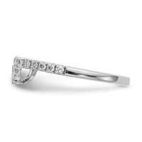 14k White Gold 1/5ct Lab Grown Diamond VS/SI+ G+ Comp Wedding Band