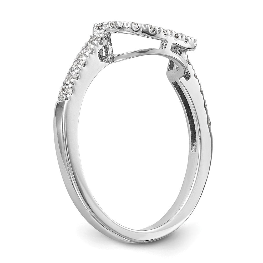 14k White Gold 1/5ct Lab Grown Diamond VS/SI+ G+ Comp Wedding Band
