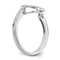 14k White Gold 1/5ct Lab Grown Diamond VS/SI+ G+ Comp Wedding Band