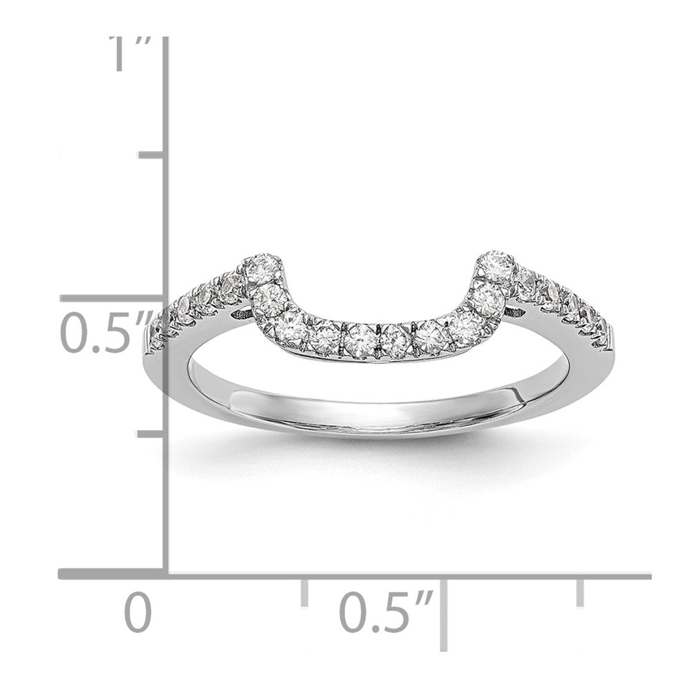 14k White Gold 1/5ct Lab Grown Diamond VS/SI+ G+ Comp Wedding Band