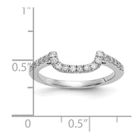 14k White Gold 1/5ct Lab Grown Diamond VS/SI+ G+ Comp Wedding Band
