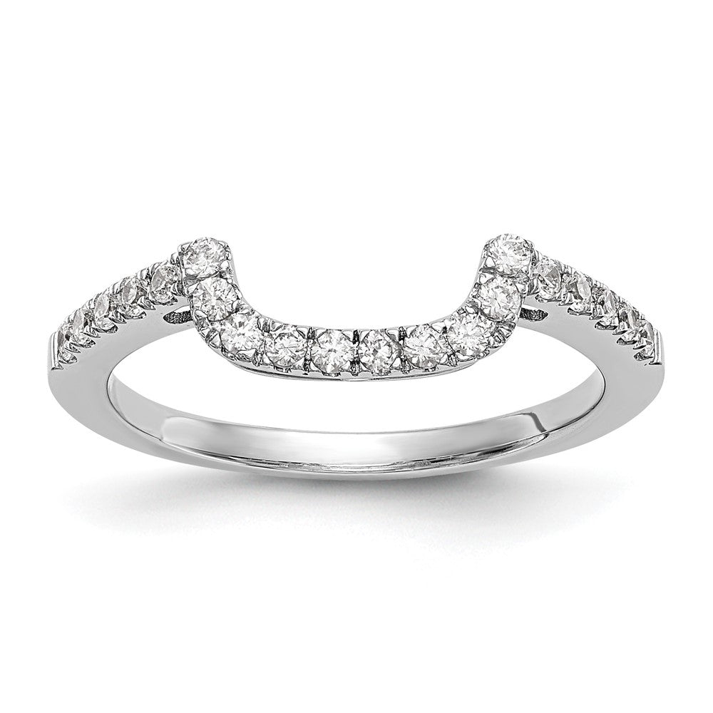 14k White Gold 1/5ct Lab Grown Diamond VS/SI+ G+ Comp Wedding Band