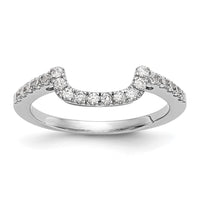 14k White Gold 1/5ct Lab Grown Diamond VS/SI+ G+ Comp Wedding Band