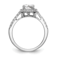 14kw 3/8 ct Lab Grown Dia VS/SI+ G+ 7/8 ct Center Cushion Semi Eng Ring