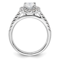 14kw 1/2ct Lab Grown Dia VS/SI+ G+ 1ct Center Oval Semi Eng Ring